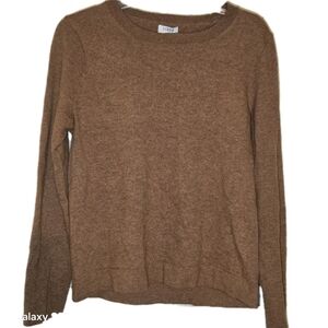 J Crew Teddie Wool Cotton Blend Womens sweater Brown Lrg